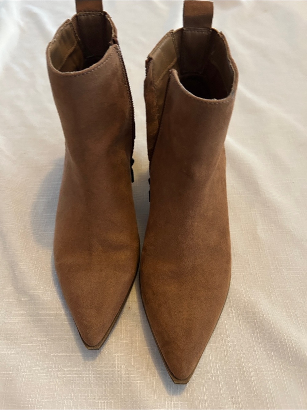 Universal Thread Brown Suede Pointed Toe Ankle Booties